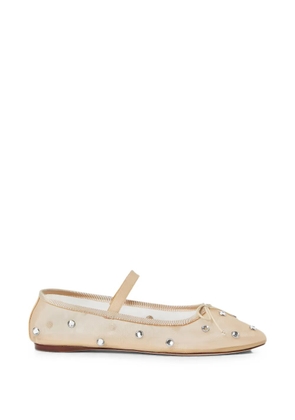 Loeffler Randall Leonie crystal-embellished ballet flats - Neutrals