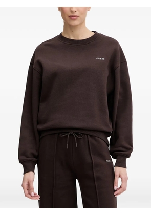 GUESS USA Nat logo-print drop-shoulder sweatshirt - Brown