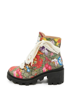 Gucci Pre-Owned GG Flora ankle boots - Neutrals