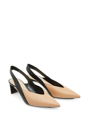 Nicholas Kirkwood pointed toe slingback pumps - Neutrals