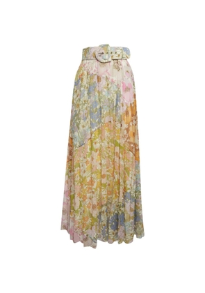 ZIMMERMANN floral-print belted maxi skirt - Neutrals