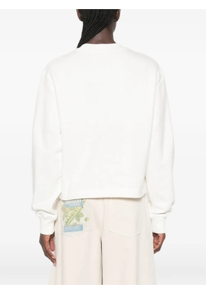 Casablanca logo-embroidered crew-neck sweater - Neutrals