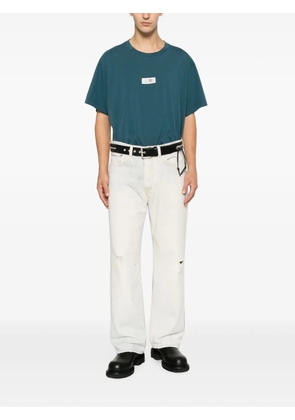 MM6 Maison Margiela logo-patch T-shirt - Blue