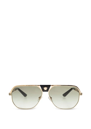 Versace Eyewear Greca-detail pilot-frame sunglasses - Gold