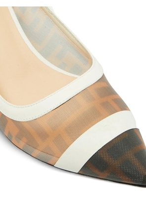 Fendi Pre-Owned Colibri Zucca mesh pumps - White