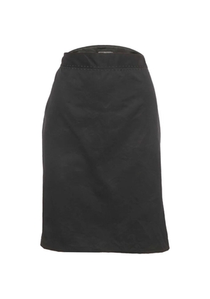Versace Pre-Owned embroidered pencil midi skirt - Black