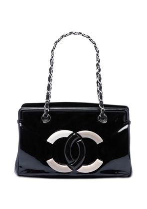 CHANEL Pre-Owned 2009-2010 Small Patent Lipstick tote bag - Black