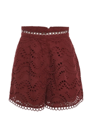 ZIMMERMANN broderie anglaise shorts - Red