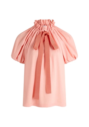 Patou ruffled bow-detail blouse - Pink