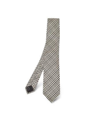 Tom Ford Vintage houndstooth-pattern tie - Black