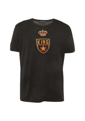 Dolce & Gabbana Pre-Owned crest-appliqué T-shirt - Black