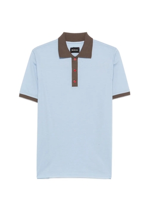 Kiton contrast-trim short-sleeves polo shirt - Blue
