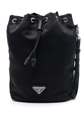 Prada Pre-Owned 2019-2026 Tessuto Drawstring pouch - Black
