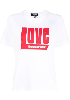 DSQUARED2 logo-print short-sleeved T-shirt - White