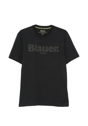 Blauer logo-print crew-neck T-shirt - Black