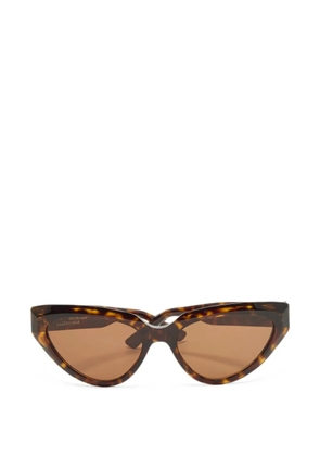 Balenciaga Pre-Owned BB-logo cat-eye sunglasses - Brown