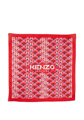 Kenzo Pre-Owned logo-print square scarf - Red