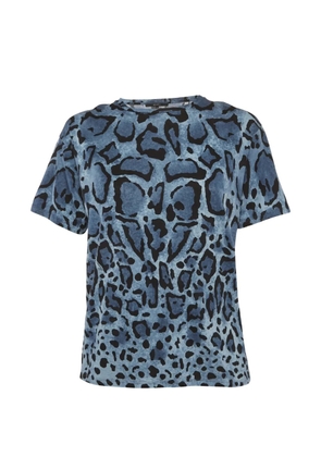 Gucci Pre-Owned leopard-print T-shirt - Blue