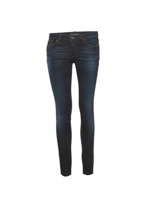 Dolce & Gabbana Pre-Owned logo plaque skinny jeans - Blue