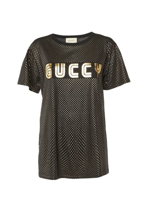 Gucci Pre-Owned Guccy star-print T-shirt - Black