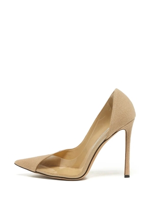 Jimmy Choo Pre-Owned Cass slip-on heeled pumps - Neutrals