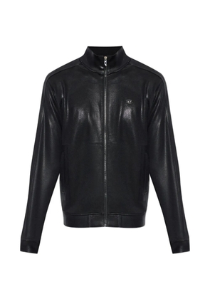 Diesel T-NORM-AA2 glossy zip-up sweater - Black