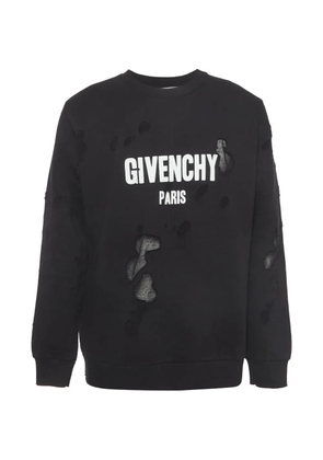 Givenchy Pre-Owned distressed logo sweatshirt - Black
