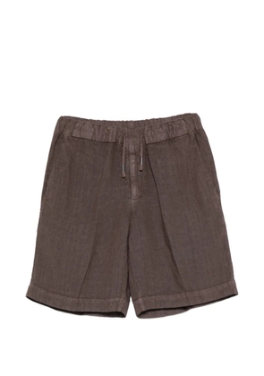 InLinum drawstring-waist shorts - Brown
