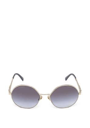 CHANEL Pre-Owned 1986-1988 round-frame sunglasses - Gold