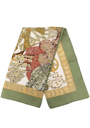Hermès Pre-Owned 2000-2026 Les Legendes de L Arbre Silk Scarf 90 scarves - Green