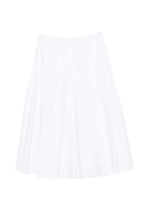 VICOLO pleated A-line midi skirt - White