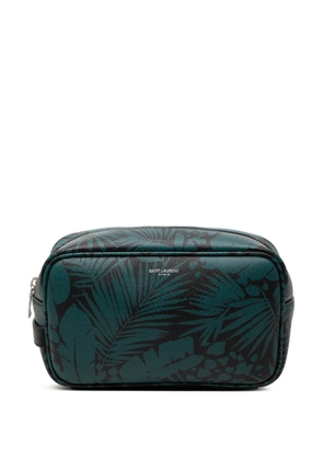 Saint Laurent Pre-Owned 2021 Grain De Poudre Tropical Palm pouch - Blue