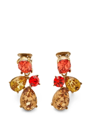 Oscar de la Renta Pre-Owned crystal-embellished drop earrings - Gold