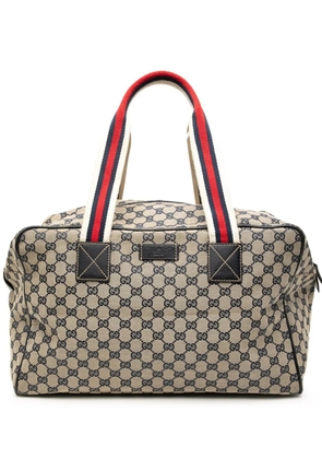 Gucci Pre-Owned 2000-2015 GG Canvas Web travel bag - Neutrals