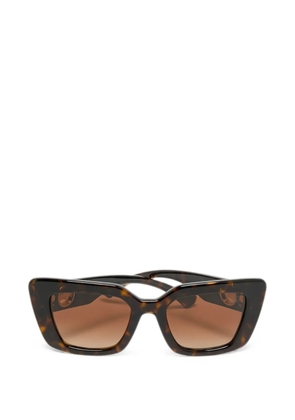 Burberry Pre-Owned tortoiseshell-effect cat-eye sunglasses - Brown