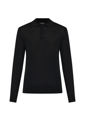 DSQUARED2 button-down polo-collar sweater - Black