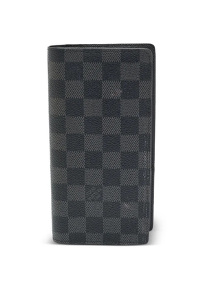 Louis Vuitton Pre-Owned 2010 Brazza Damier Graphite wallet - Black