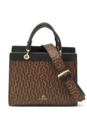 Aigner Vintage Carol monogram-print tote bag - Brown