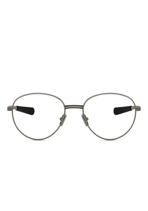 Moncler Eyewear oval-frame glasses - Silver