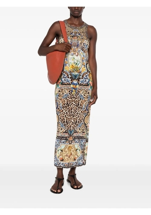 Camilla leopard-print crystal-embellished maxi dress - Neutrals