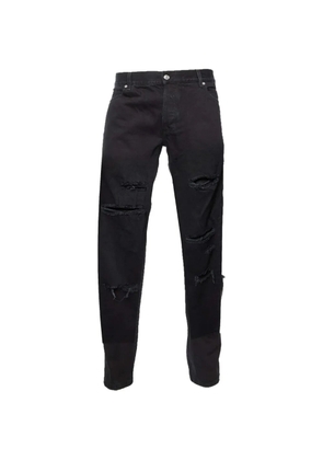 Balmain Pre-Owned distressed ripped jeans - Black