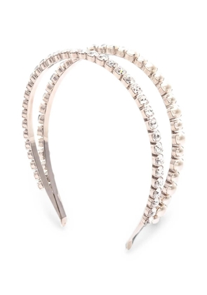 Miu Miu Pre-Owned 2010s double beaded headband - Silver