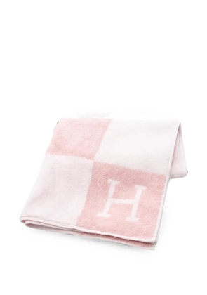 Hermès Pre-Owned 2020s Avalon Rose Lila face towel - White