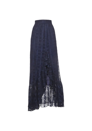Just Cavalli Vintage ruffled maxi skirt - Blue