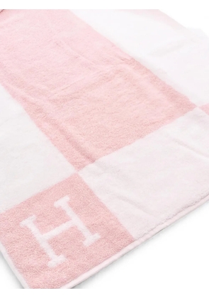 Hermès Pre-Owned 2020s Avalon Rose Lila face towel - White