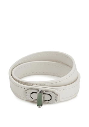 Shanghai Tang Tang Locket leather bracelet - Silver