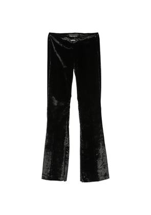 DONDUP crushed-velvet flared-cut trousers - Black