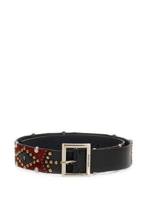Golden Goose Sierra stud-embellished leather belt - Black