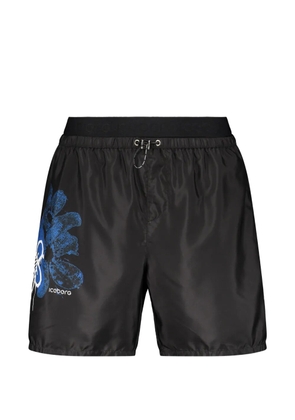 Iceberg graphic-print drawstring swim shorts - Black