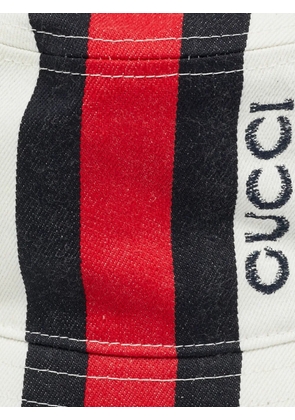 Gucci Pre-Owned Web stripe bucket hat - Neutrals